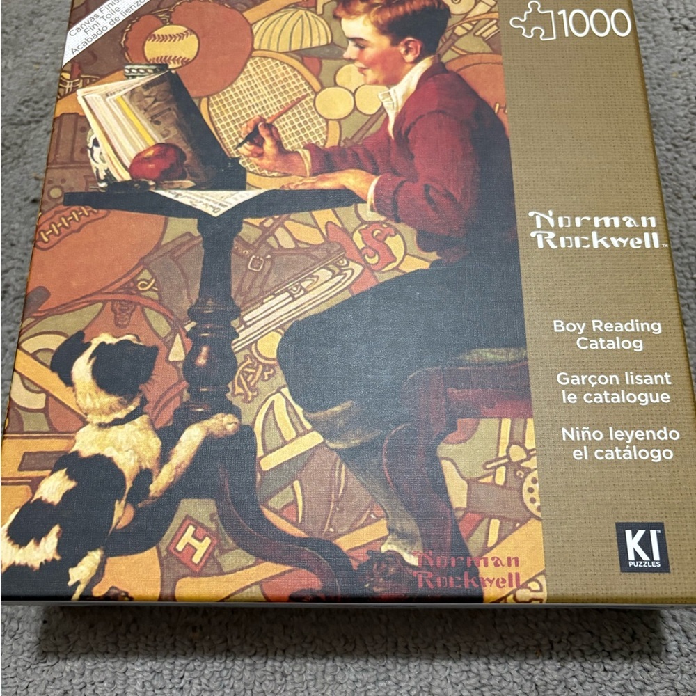 Norman Rockwell Boy Reading Catalog Puzzle
